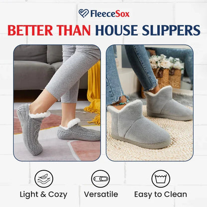 Fleece-Lined Non-Slip Thermal Slippers Socks