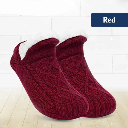Fleece-Lined Non-Slip Thermal Slippers Socks