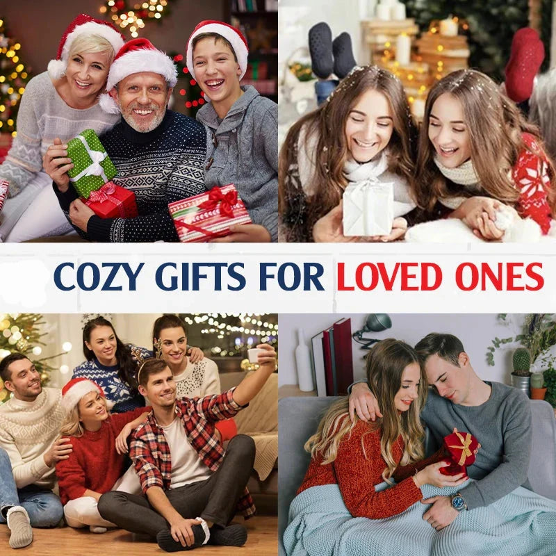 Fleece-Lined Non-Slip Thermal Slippers Socks