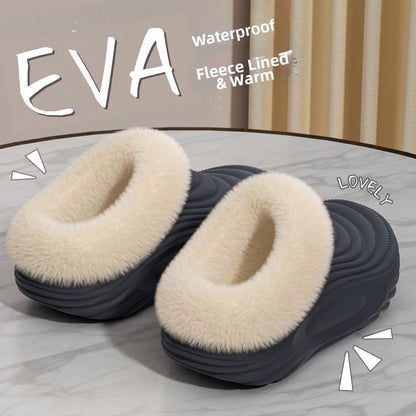 EVA fleece-lined waterproof  slippers