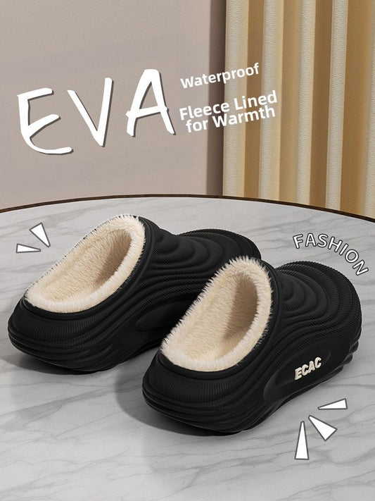 EVA fleece-lined waterproof  slippers