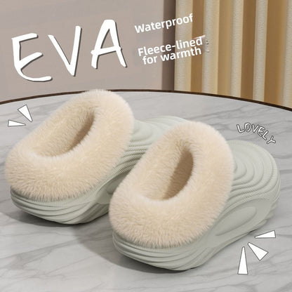 EVA fleece-lined waterproof  slippers