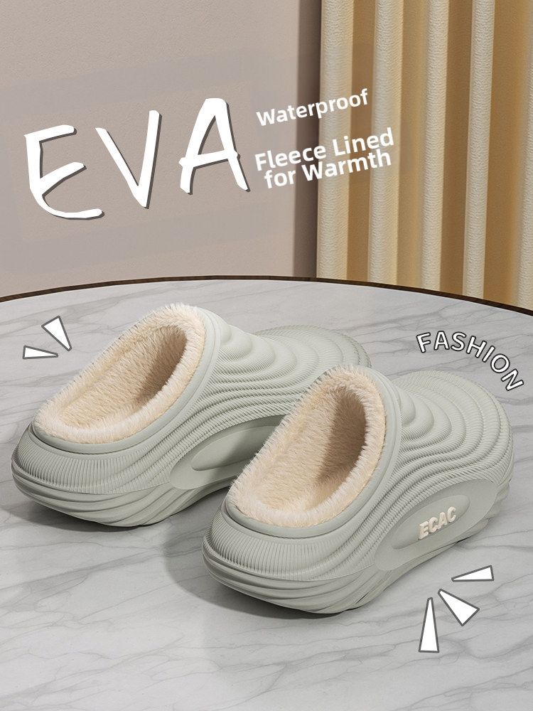 EVA fleece-lined waterproof  slippers
