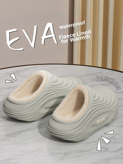 EVA fleece-lined waterproof  slippers