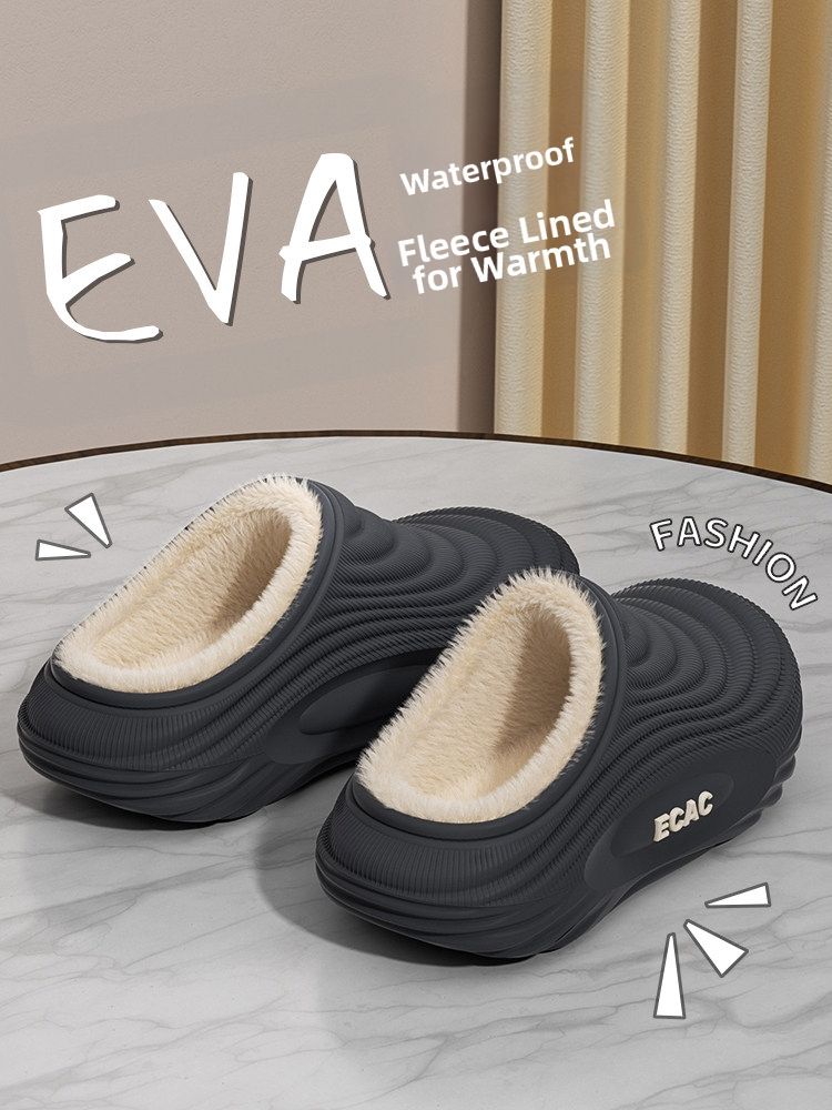 EVA fleece-lined waterproof  slippers