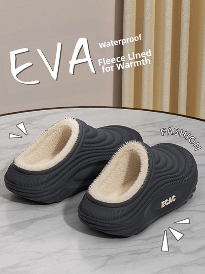 EVA fleece-lined waterproof  slippers