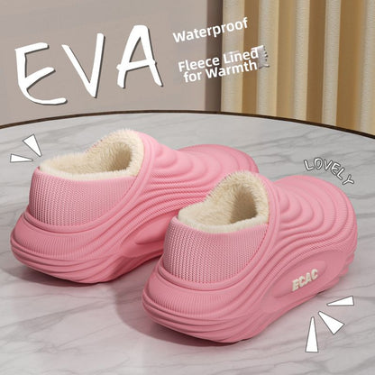 EVA fleece-lined waterproof  slippers
