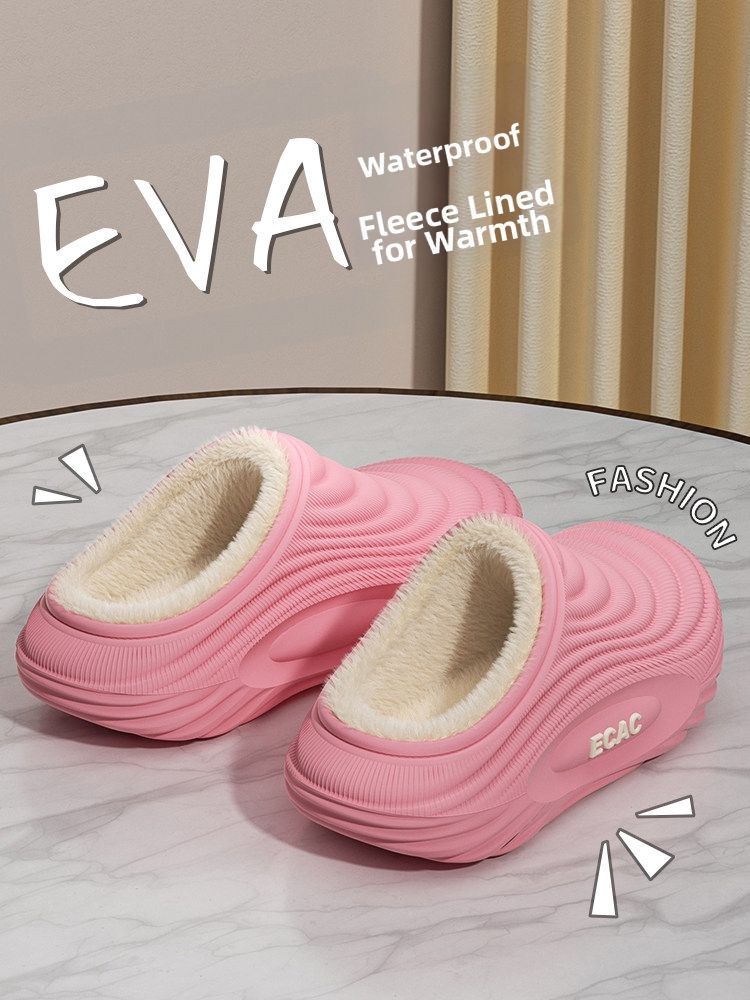 EVA fleece-lined waterproof  slippers