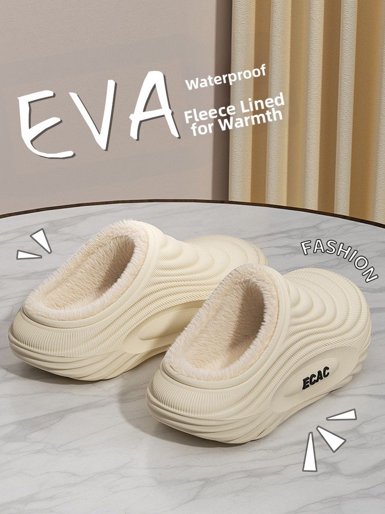 EVA fleece-lined waterproof  slippers