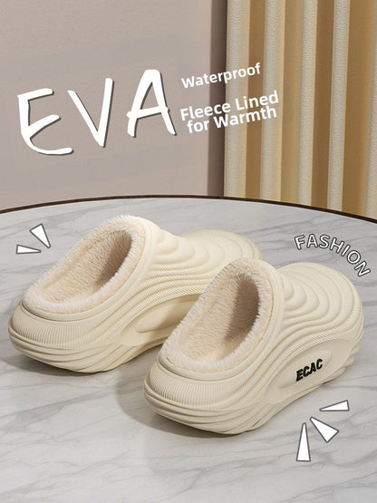 EVA fleece-lined waterproof  slippers