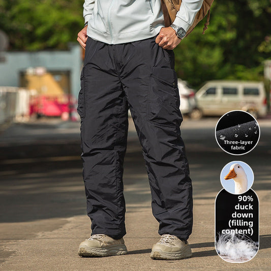 Men's Cargo-Style Down Ski Pants