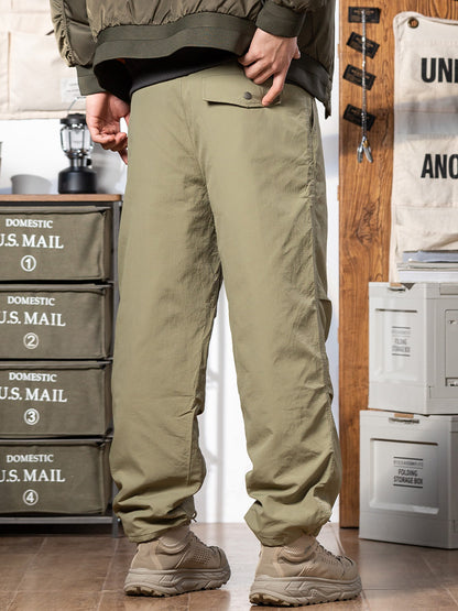 Men's Drawstring Paratrooper-Style Down Pants