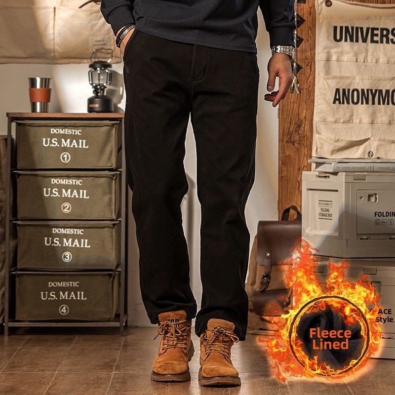 Men's Fleece-Lined Thermal Cargo Pants