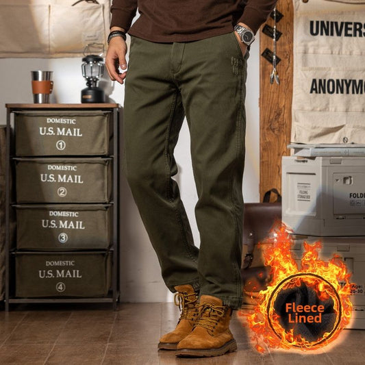 Men's Fleece-Lined Thermal Cargo Pants