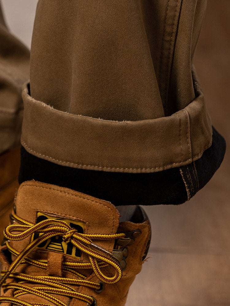 Men's Fleece-Lined Thermal Cargo Pants