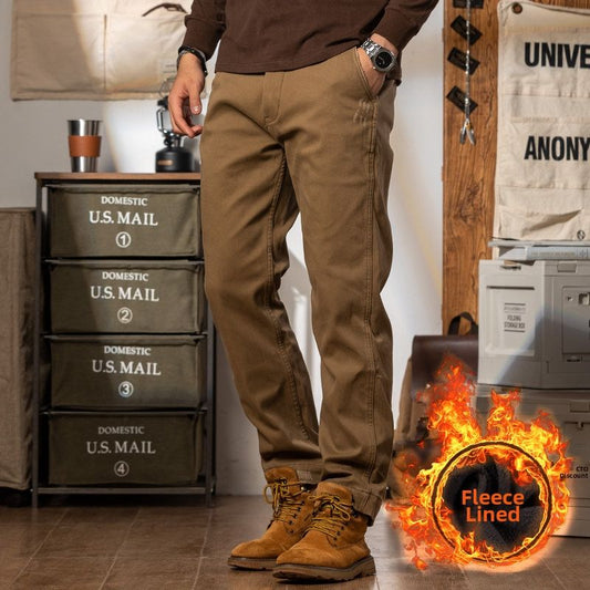 Men's Fleece-Lined Thermal Cargo Pants