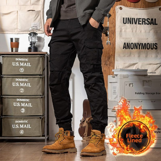 Men's Retro Thickened Jogger Warm  Pants