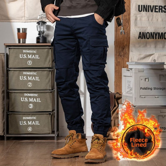 Men's Retro Thickened Jogger Warm  Pants