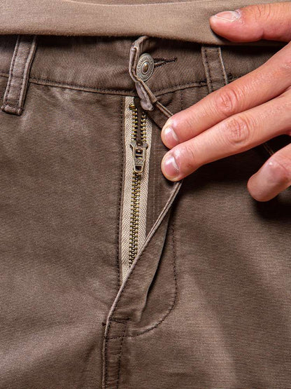 Men's Vintage-Style Workwear – Heavyweight Pure Cotton Straight-Leg  Pants