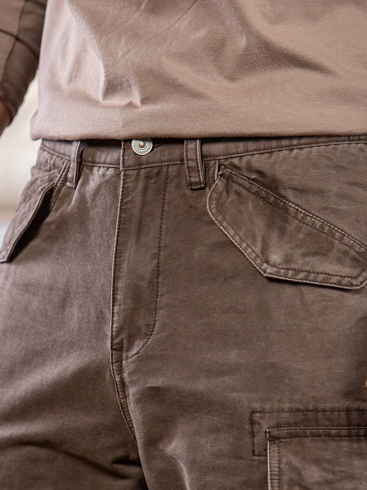 Men's Vintage-Style Workwear – Heavyweight Pure Cotton Straight-Leg  Pants