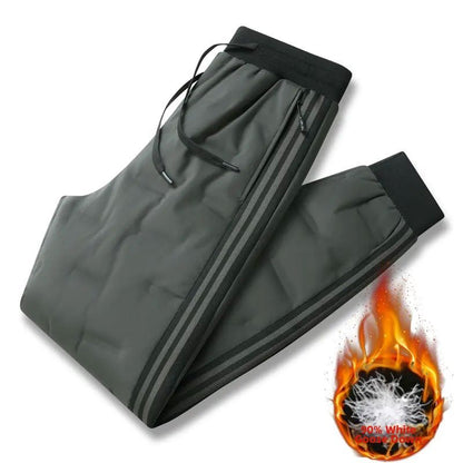 Unisex Outdoor Thick  Down Pants-Goose down Elastic hem