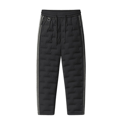 Unisex Outdoor Thick  Down Pants-Goose down Elastic hem
