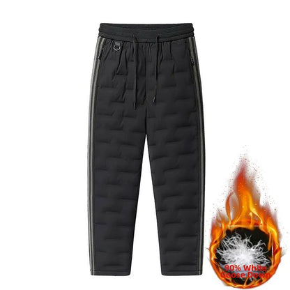 Unisex Outdoor Thick  Down Pants-Goose down Elastic hem