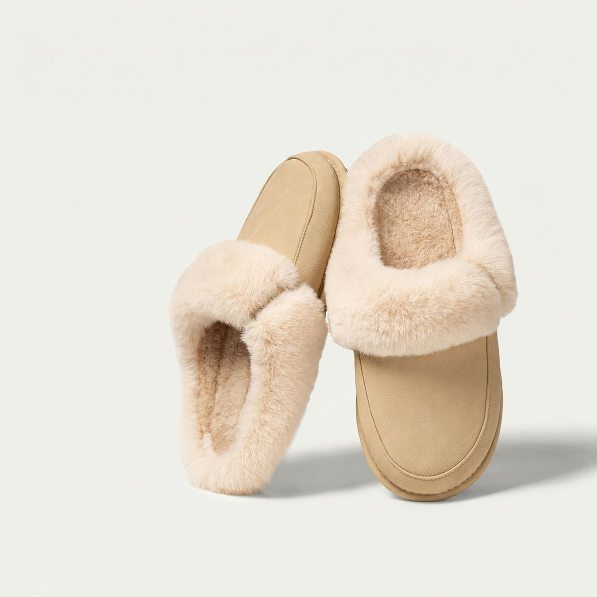 Women's Detachable Cotton Cloud White Slippers