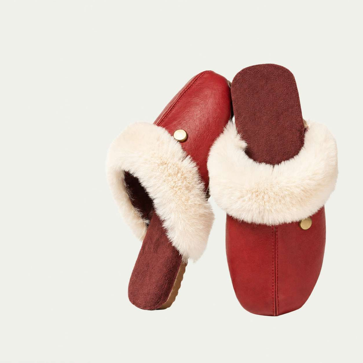 Women's Detachable Cotton Cloud White Slippers