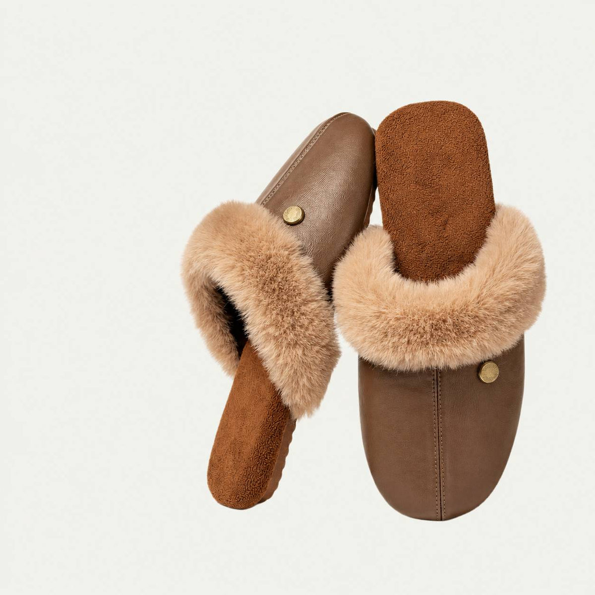 Women's Detachable Cotton Cloud White Slippers