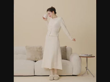 Women's Detachable Cotton Cloud White Slippers