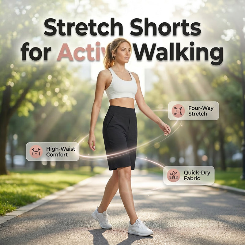 Comfortable Stretch Walking Shorts for Women
